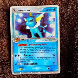Vaporeon ex Pokémon card